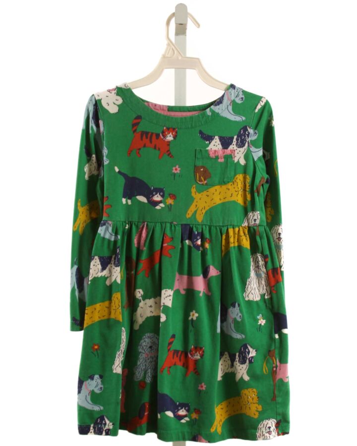 MINI BODEN  GREEN  PRINT  KNIT DRESS