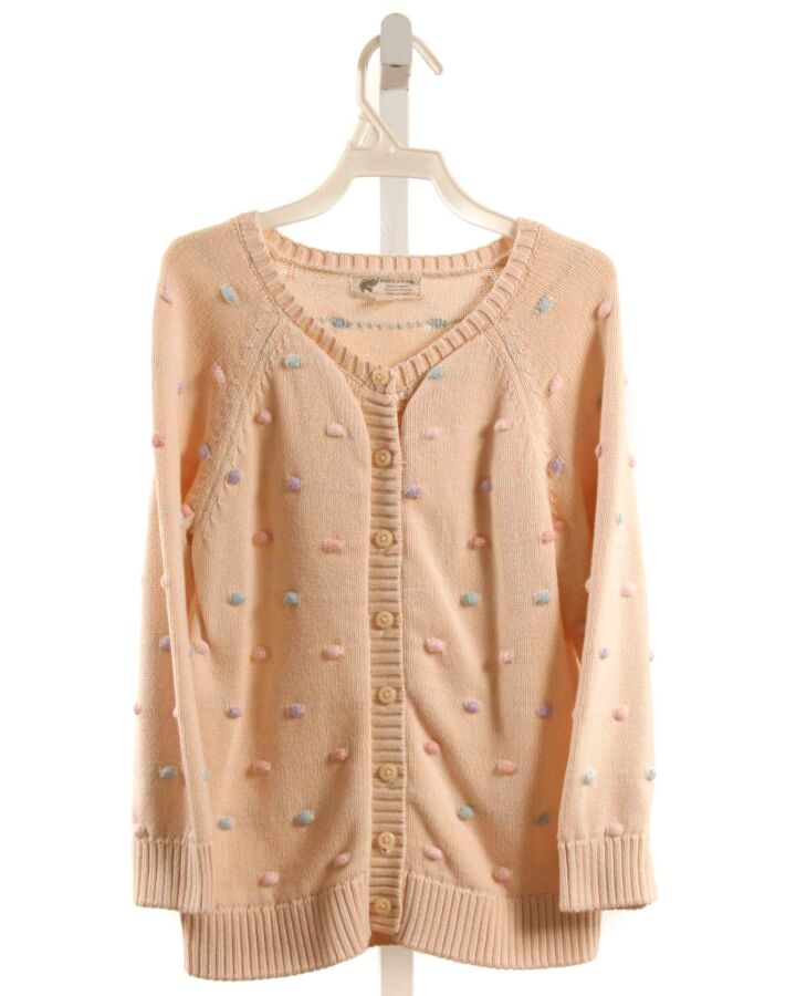 MONICA + ANDY  LT PINK  SWISS DOT  CARDIGAN