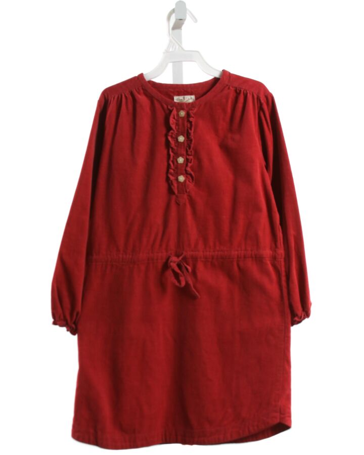 OLIVE JUICE  RED CORDUROY   KNIT DRESS