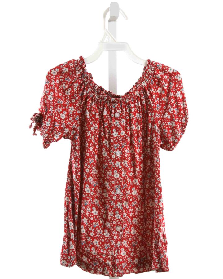 BISBY BY LITTLE ENGLISH  RED  FLORAL  SHIRT-SS