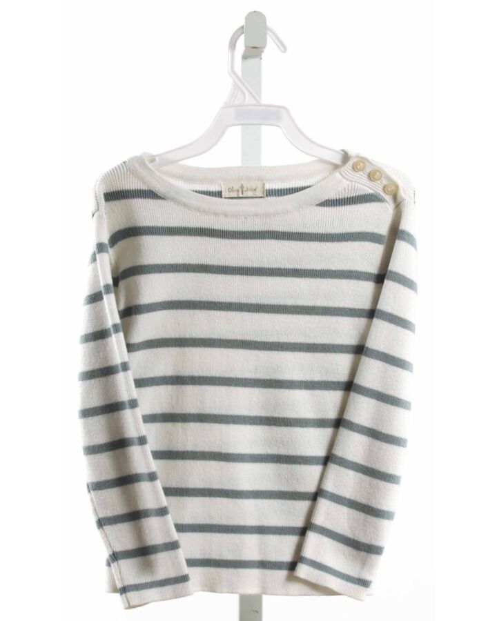 OLIVE JUICE  GRAY  STRIPED  SWEATER