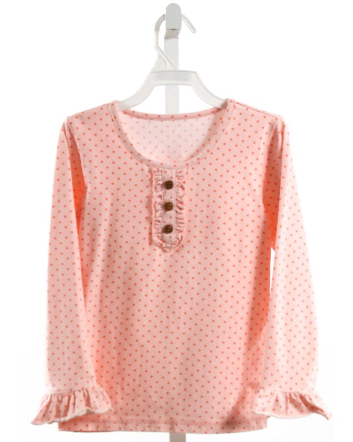 SERENDIPITY  PINK  POLKA DOT  KNIT LS SHIRT