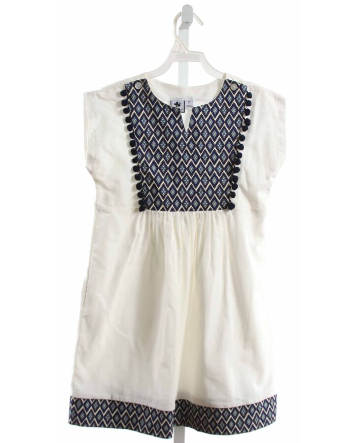 BUSY BEES  WHITE CORDUROY   DRESS