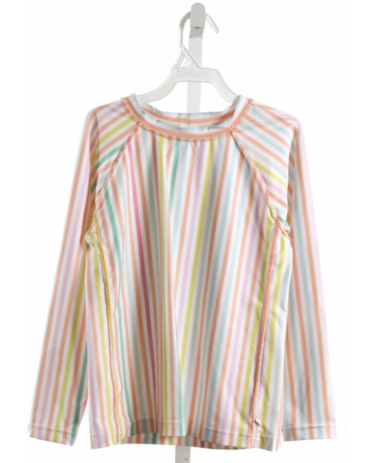 CHARMING MARY  MULTI-COLOR  STRIPED  RASH GUARD