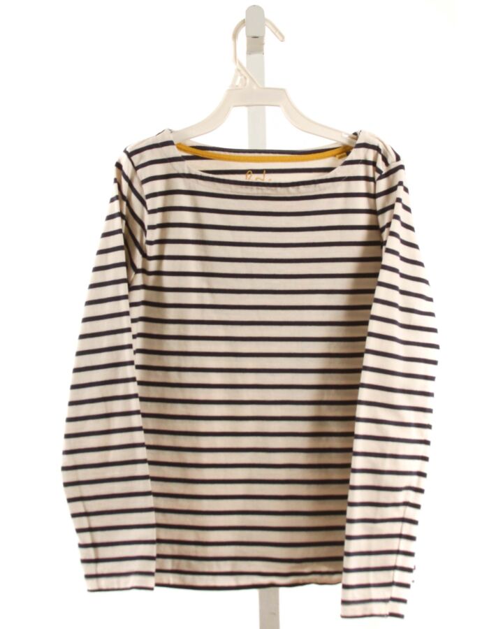 MINI BODEN  NAVY  STRIPED  KNIT LS SHIRT