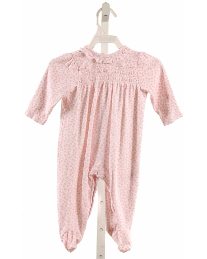 LITTLE ME  LT PINK  FLORAL SMOCKED LAYETTE