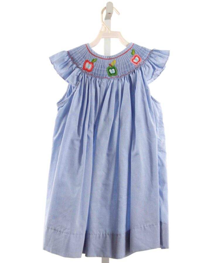 WISH UPON A STAR  BLUE  GINGHAM SMOCKED DRESS