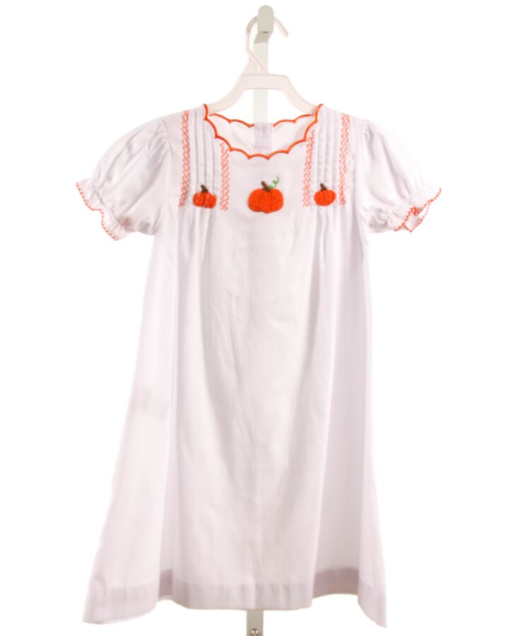 BABEENI  WHITE   EMBROIDERED DRESS WITH PICOT STITCHING