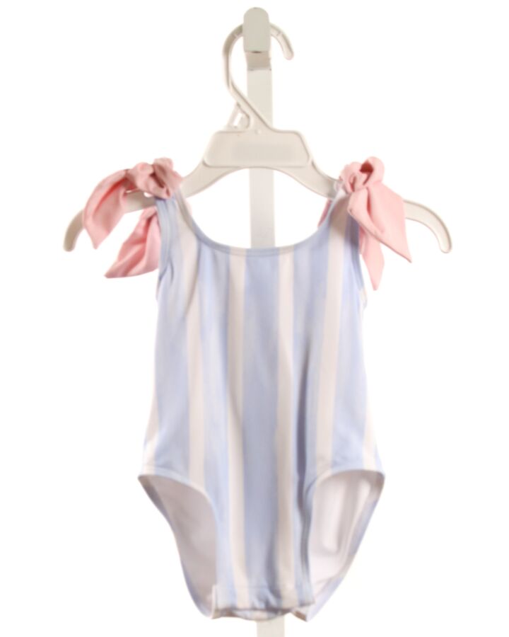 THE BEAUFORT BONNET COMPANY  LT BLUE  STRIPED  1-PIECE SWIMSUIT