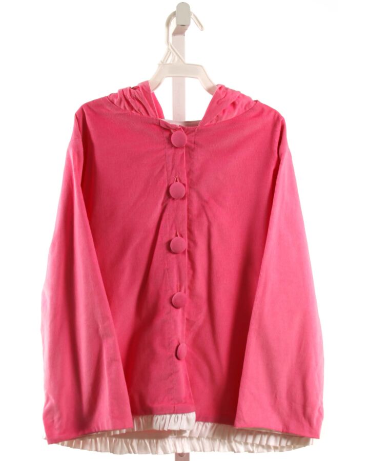 HANNAH KATE  HOT PINK CORDUROY   OUTERWEAR WITH RUFFLE