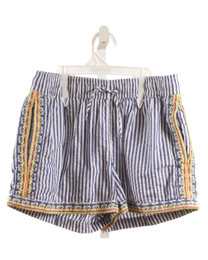 VINEYARD VINES  BLUE SEERSUCKER STRIPED EMBROIDERED SHORTS