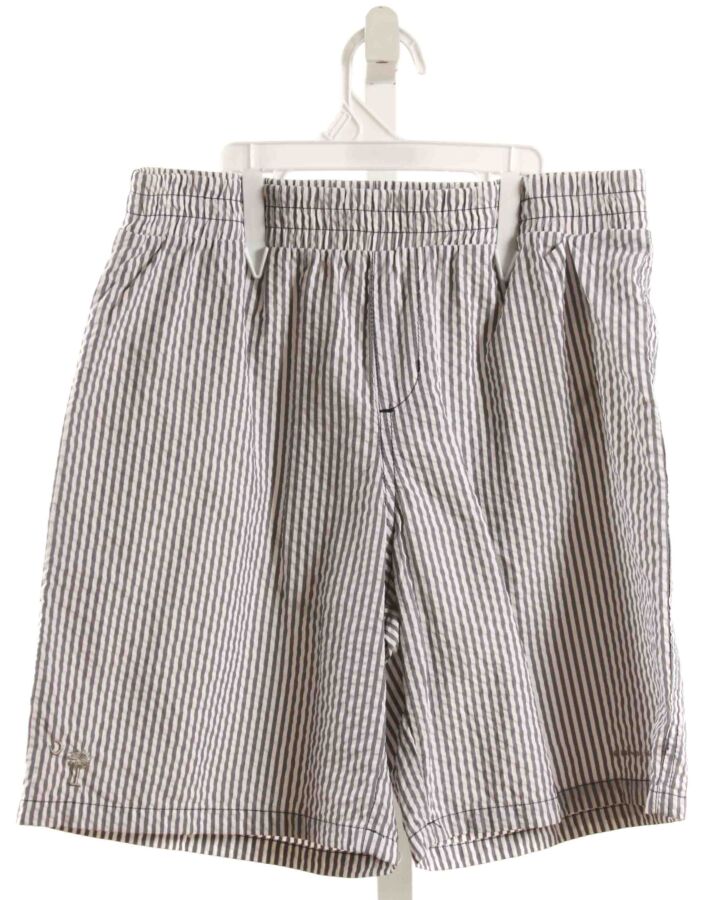 COLUMBIA  GRAY SEERSUCKER STRIPED  SWIM TRUNKS