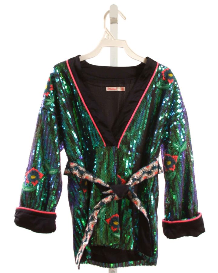 BILLIEBLUSH  GREEN   SEQUINED CARDIGAN
