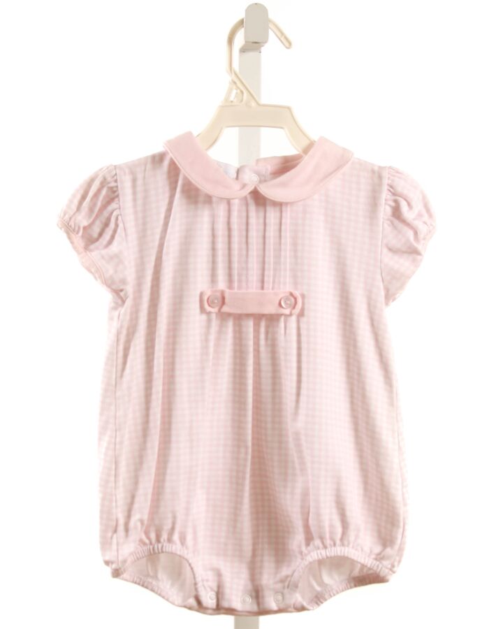 BABY BLISS  LT PINK  GINGHAM  KNIT BUBBLE