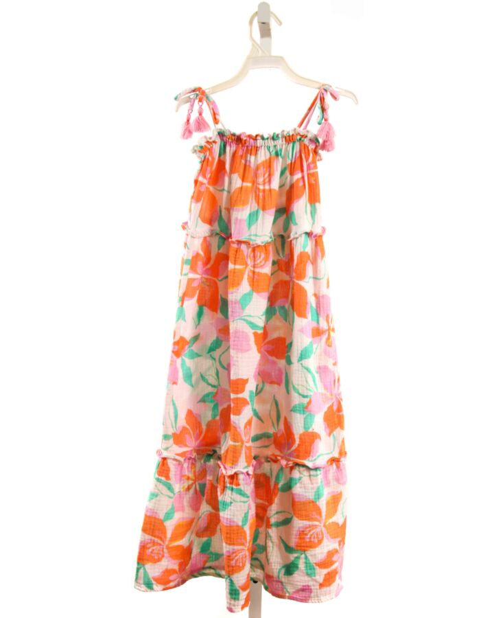 FEATHER 4 ARROW  ORANGE  FLORAL  DRESS
