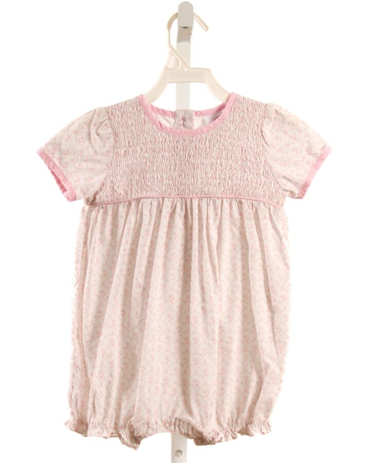 SOUTHERN SMOCKED COMPANY  LT PINK  FLORAL SMOCKED BUBBLE