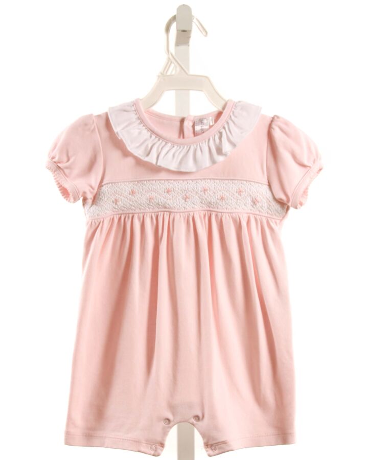 MIO COTTON  PINK   SMOCKED KNIT ROMPER