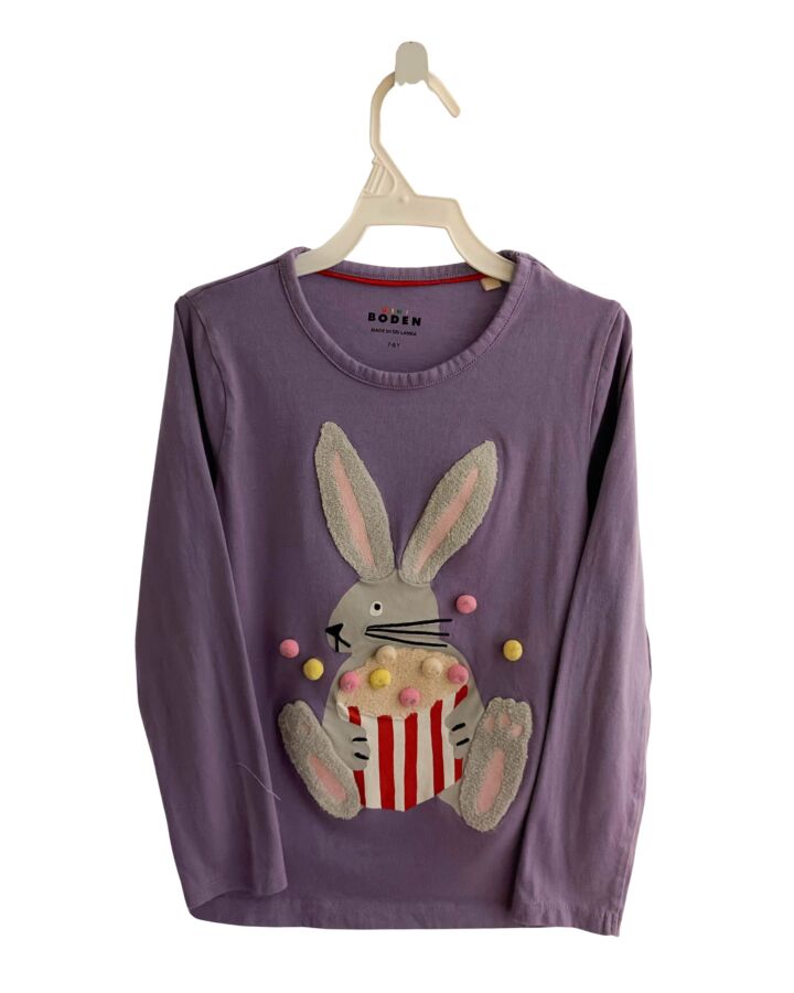 MINI BODEN  LAVENDER    KNIT LS SHIRT
