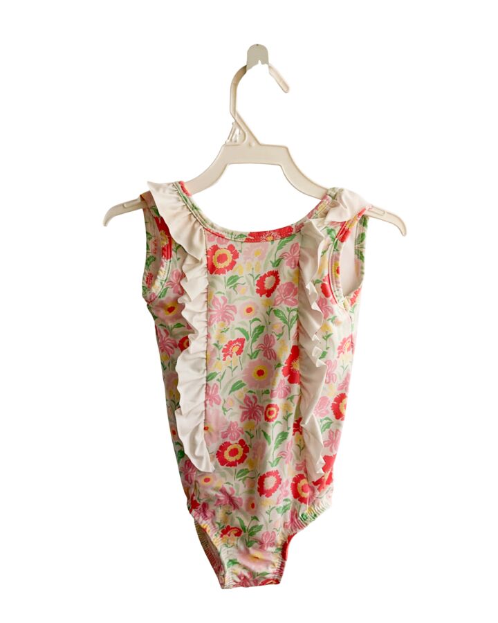 BELLA BLISS  PINK  FLORAL  1-PIECE SWIMSUIT WITH RUFFLE
