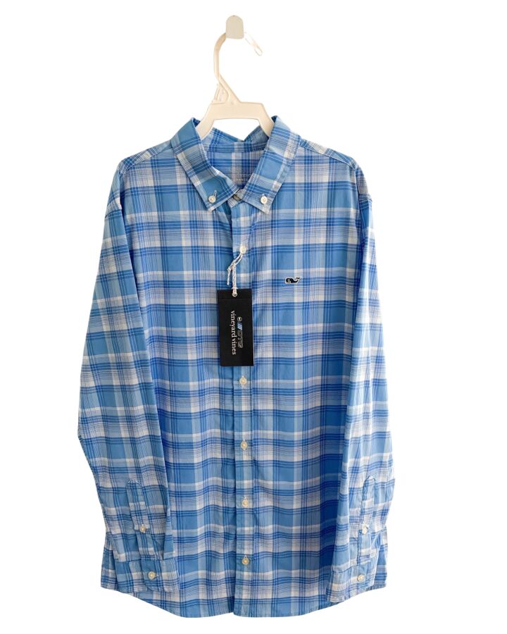 VINEYARD VINES  BLUE  PLAID  DRESS SHIRT