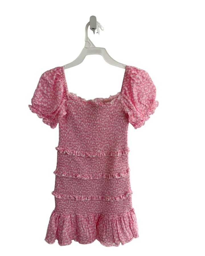 KATIEJNYC  PINK  FLORAL  DRESS WITH RUFFLE