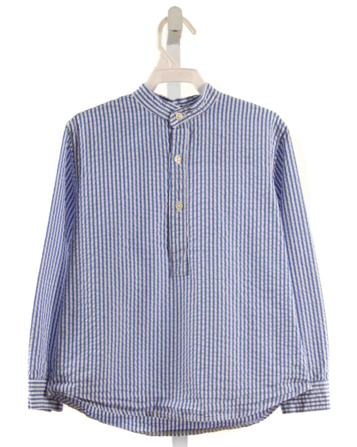 AMAIA  BLUE SEERSUCKER STRIPED  DRESS SHIRT