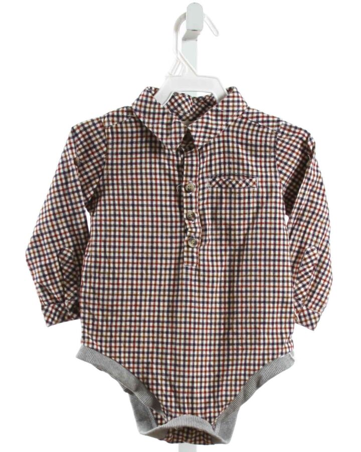 ME + HENRY  MULTI-COLOR  GINGHAM  DRESS SHIRT