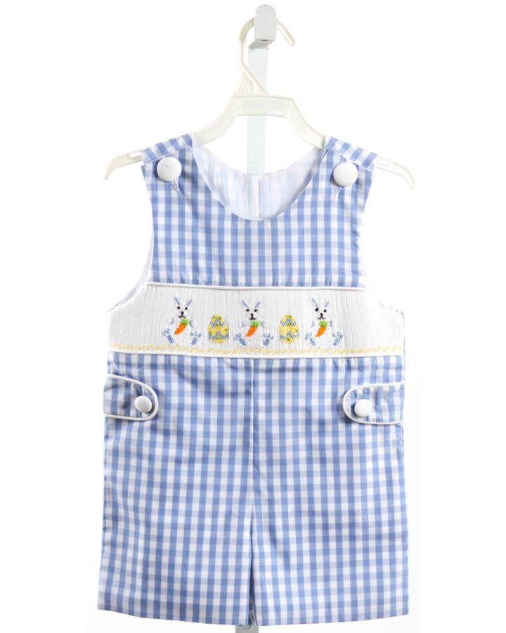 BANANA SPLIT  BLUE  GINGHAM SMOCKED JON JON