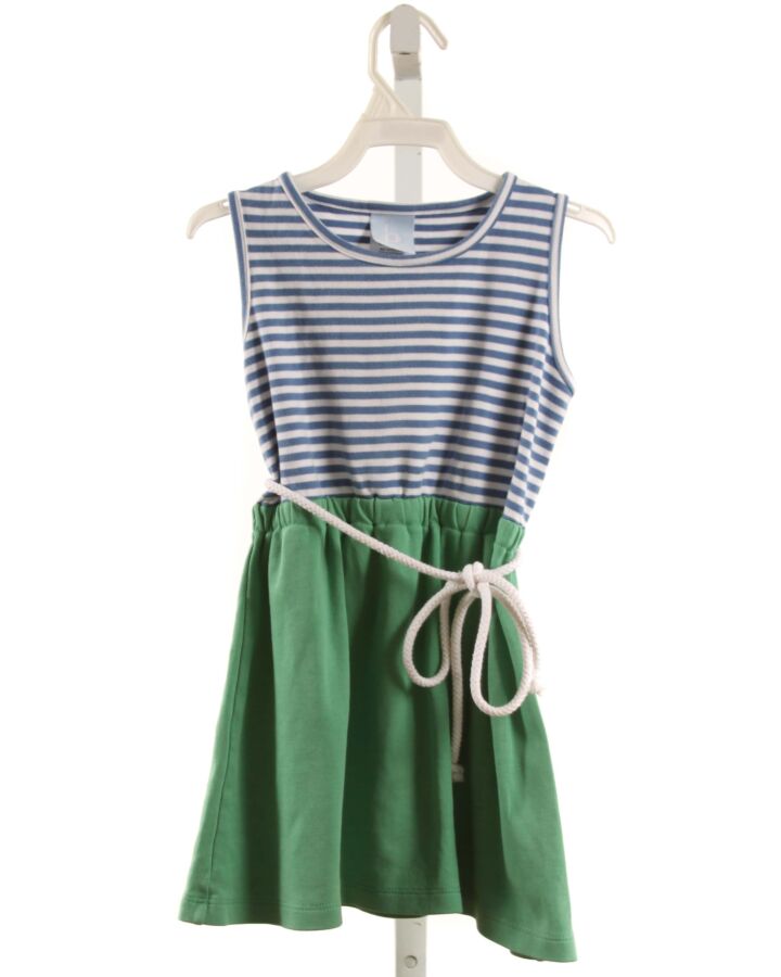 BELLA BLISS  GREEN KNIT STRIPED  KNIT DRESS