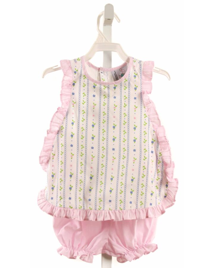 REMEMBER NGUYEN  PINK  FLORAL  2-PIECE OUTFIT WITH RUFFLE