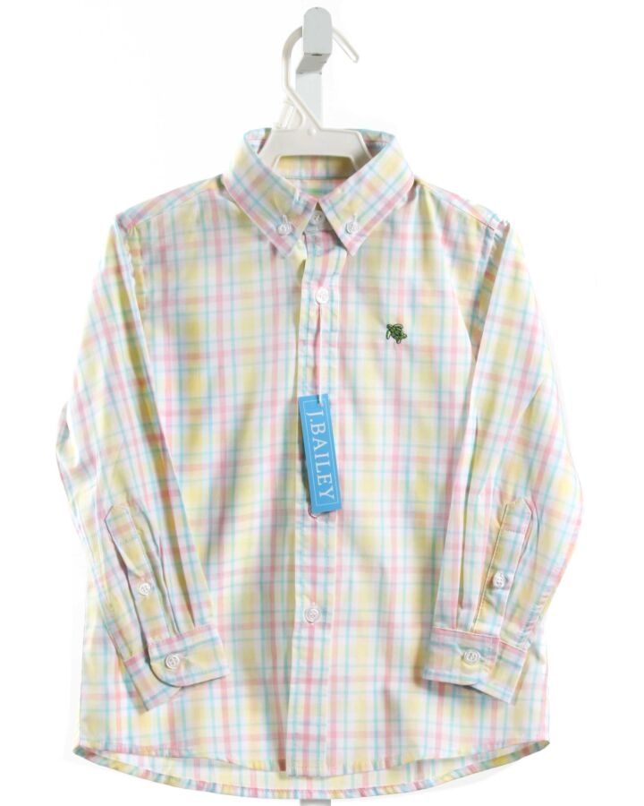 J. BAILEY  YELLOW  PLAID  DRESS SHIRT