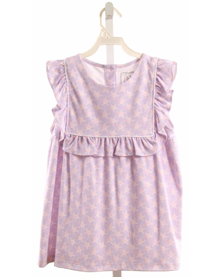 LILA + HAYES  LAVENDER KNIT  PRINTED DESIGN SLEEVELESS SHIRT