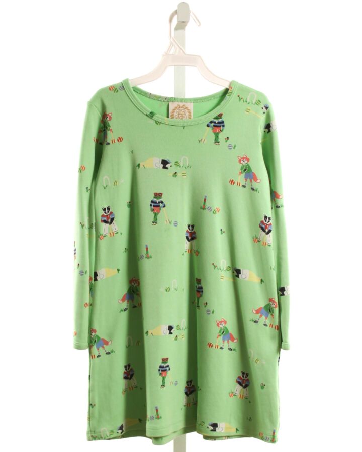 THE BEAUFORT BONNET COMPANY  GREEN KNIT  PRINTED DESIGN DRESS