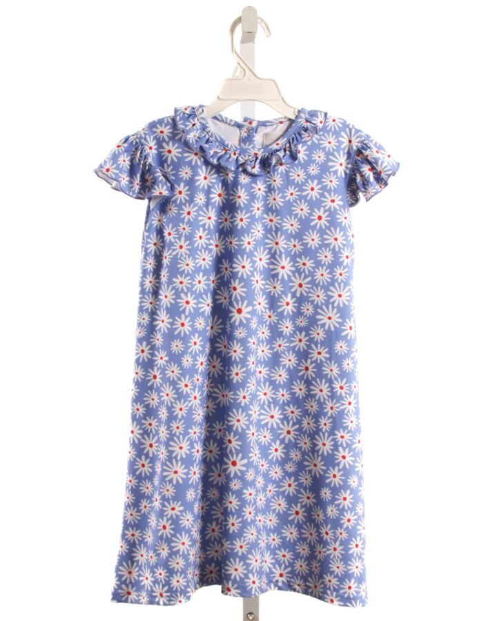 CECIL & LOU  BLUE KNIT FLORAL PRINTED DESIGN DRESS