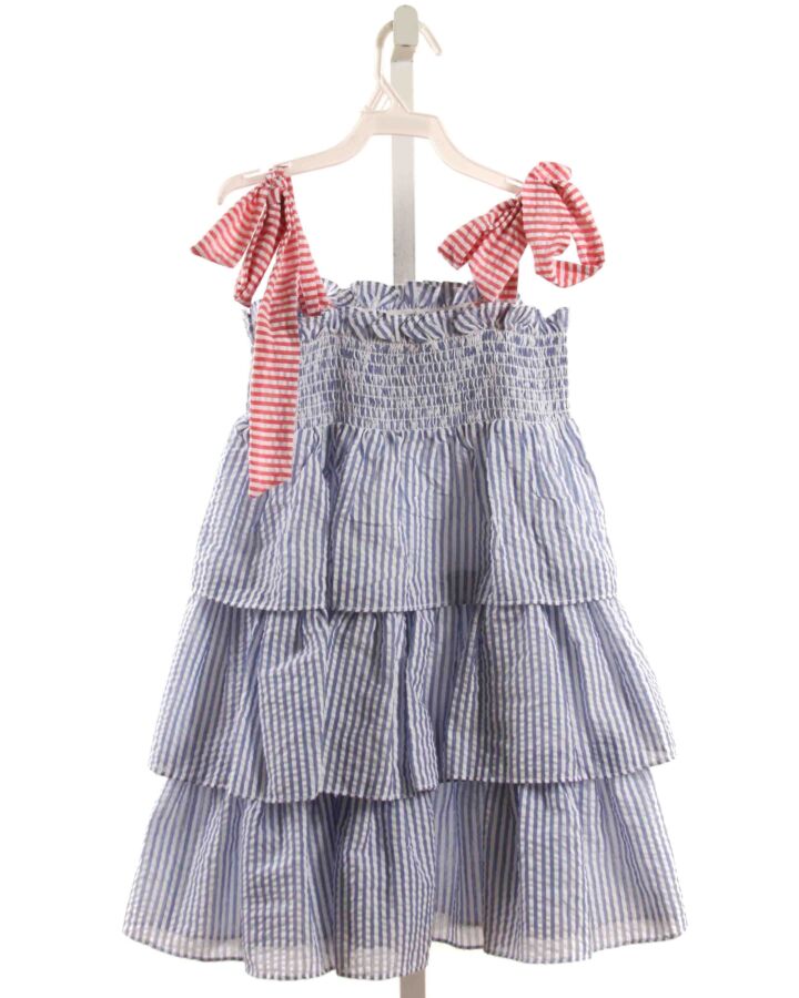 CECIL & LOU  BLUE SEERSUCKER STRIPED  DRESS