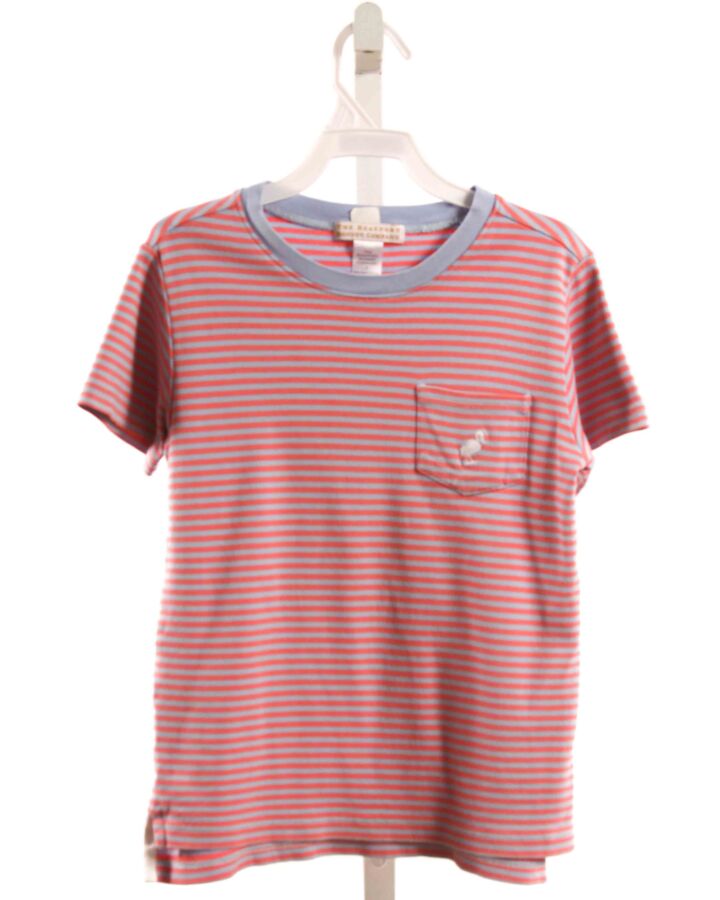THE BEAUFORT BONNET COMPANY  PINK  STRIPED  KNIT SS SHIRT