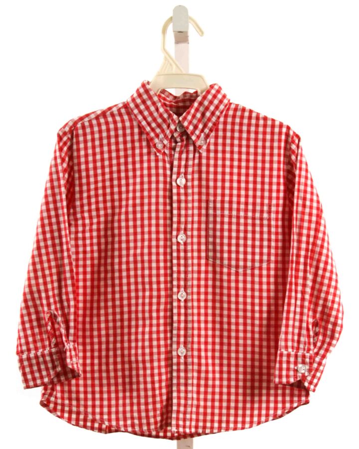 ZUCCINI  RED  GINGHAM  DRESS SHIRT