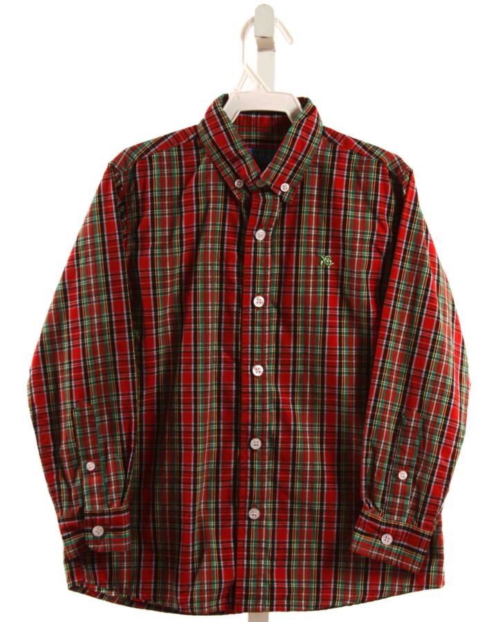 J. BAILEY  RED  PLAID  DRESS SHIRT