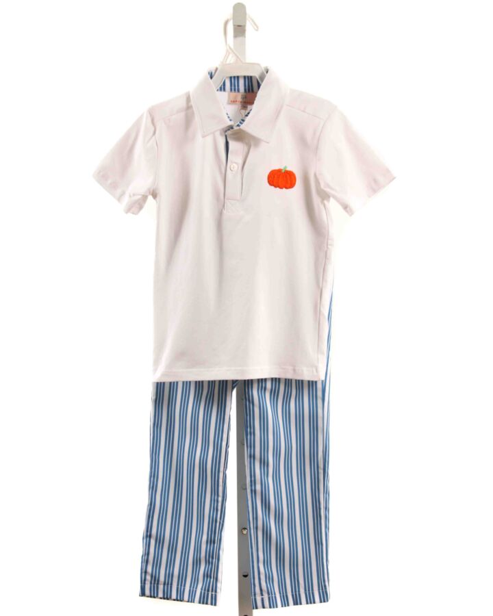 SMOCKINGBIRD  BLUE  STRIPED EMBROIDERED 2-PIECE OUTFIT
