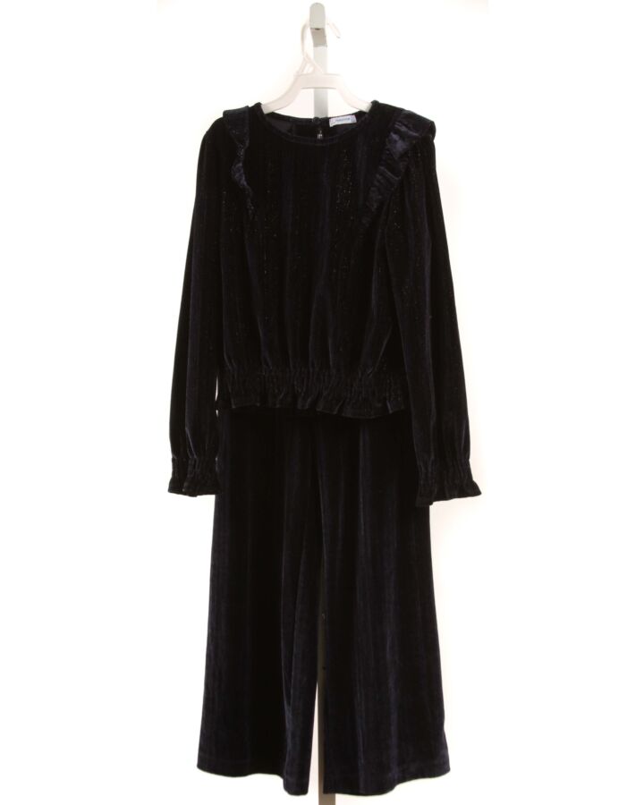 MAYORAL  NAVY VELVET  SMOCKED 2-PIECE OUTFIT