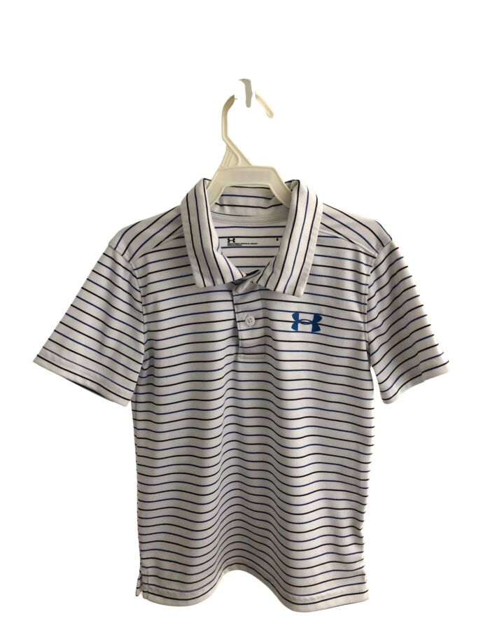 UNDER ARMOUR  BLUE  STRIPED  KNIT SS SHIRT