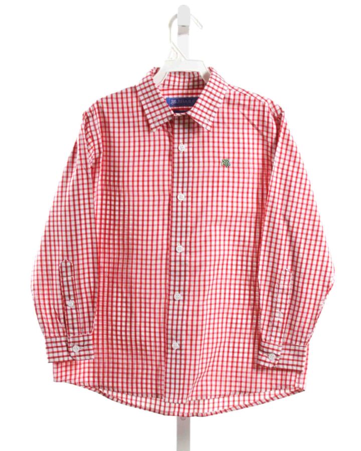 BAILEY BOYS  RED  WINDOWPANE  DRESS SHIRT