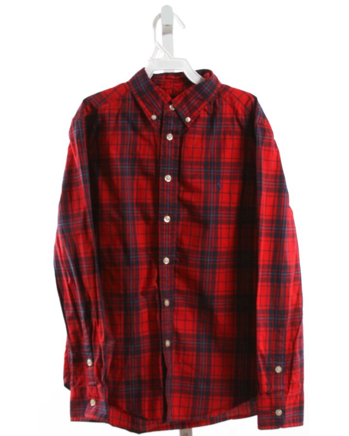 RALPH LAUREN  RED  PLAID  DRESS SHIRT