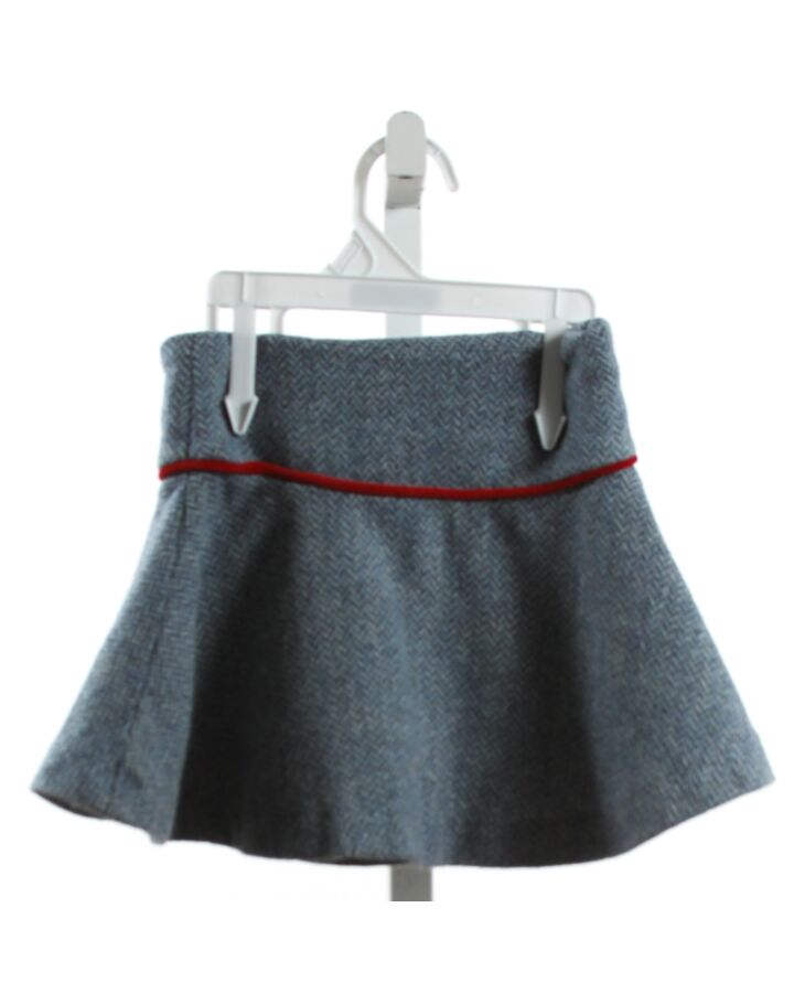 OSCAR DE LA RENTA  BLUE WOOL   SKIRT