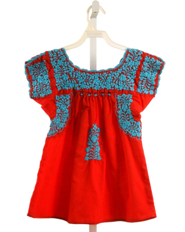 NO TAG  RED   EMBROIDERED DRESS