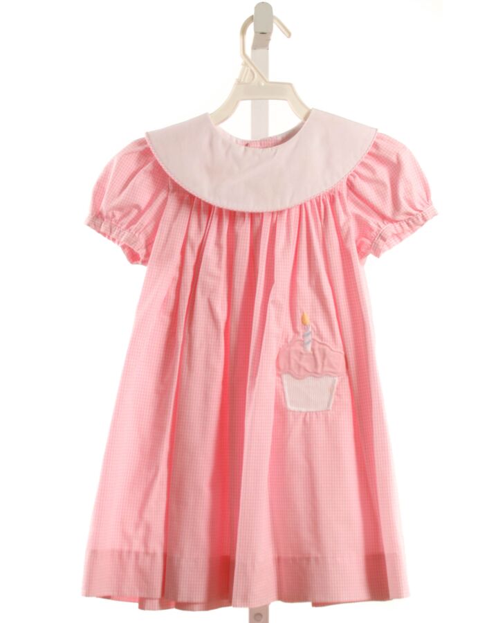 BAILEY BOYS  PINK  GINGHAM APPLIQUED DRESS