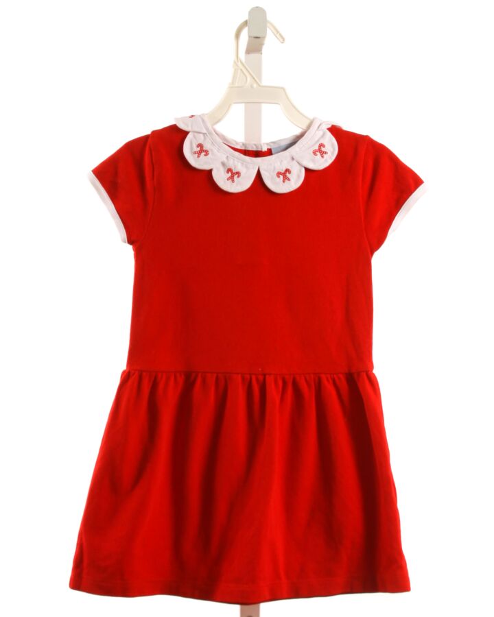 BELLA BLISS  RED   EMBROIDERED KNIT DRESS