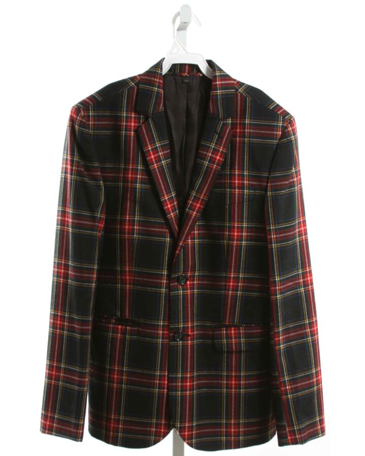 CREWCUTS  BLACK  PLAID  BLAZER