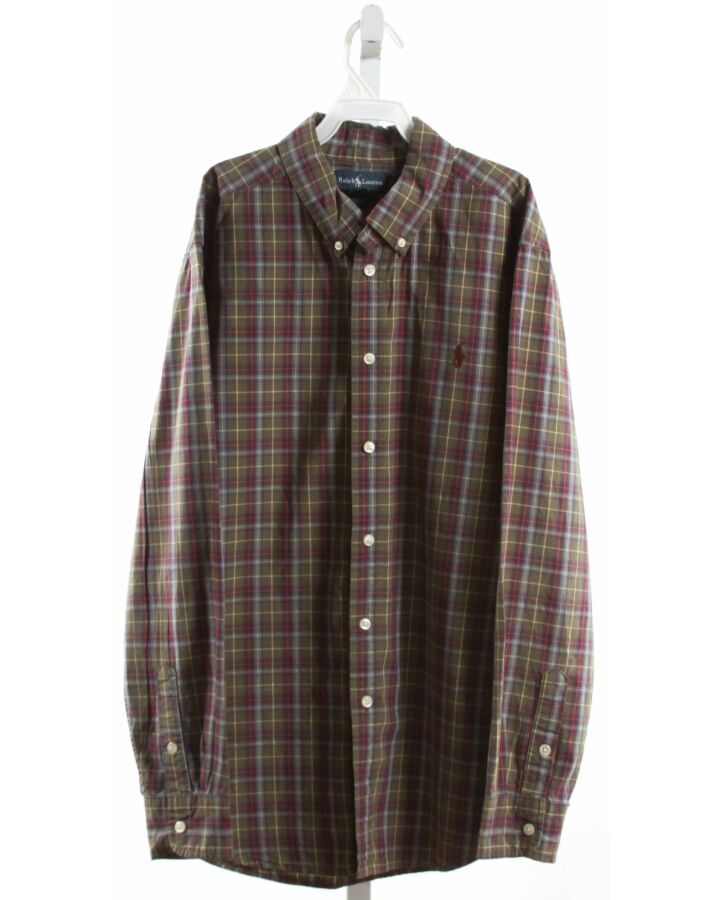 RALPH LAUREN  FOREST GREEN  PLAID  DRESS SHIRT