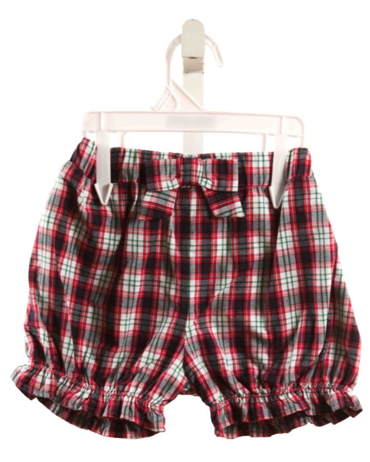 THE BEAUFORT BONNET COMPANY  HOT PINK  PLAID  BLOOMERS WITH BOW